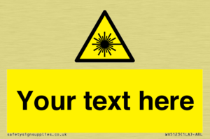 Custom Laser Hazard Sign